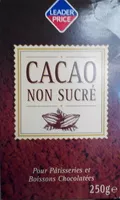 Mängden socker i Cacao non sucré