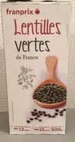 Mängden socker i lentilles vertes de France