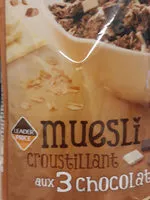 Mängden socker i Muesli croustillant aux 3 chocolats