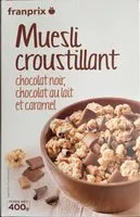 Mängden socker i muesli croustillant 2 chocolats et caramel