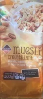Mängden socker i Muesli croustillant, amande, noisette, noix de cajou et noix de pécan