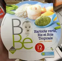 Mängden socker i Purée avec morceaux à base de haricots verts riz et sole tropicale.