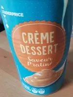 Mängden socker i Crème dessert saveur praliné
