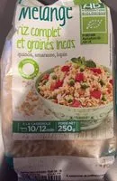 Mängden socker i Mélange riz complet et graines Incas