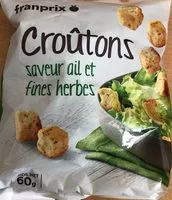 Mängden socker i Croûtons saveur ail et fines herves