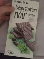 Mängden socker i Chocolat noir menthe