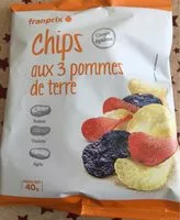 Mängden socker i Chips aux 3 pommes de terre
