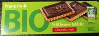 Mängden socker i petit beurre tablette chocolat noir bio