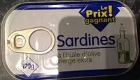 Mängden socker i Sardines à l'huile d'olive