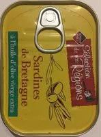 Mängden socker i Sardines de Bretagne à l'huile d'olive vierge extra, Sélection Régions