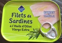 Mängden socker i Filets de Sardines à l'Huile d'Olive Vierge Extra