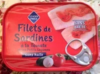 Mängden socker i Filets de Sardines à la Tomate