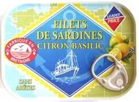 Mängden socker i Filets de Sardines (Citron Basilic)