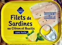 Mängden socker i Filets de Sardines au Citron et Basilic sans huile