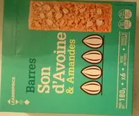 Mängden socker i Barre son d'avoine et amandes