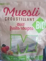 Mängden socker i Miesli croustillant bio aux fruits rouges