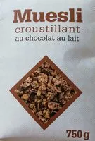 Mängden socker i Muesli croustillant au chocolat au lait