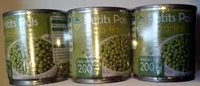 Mängden socker i Pack de 3 boîtes de Petits Pois Extra-fins