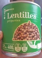 Mängden socker i Lentilles préparées