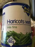 Mängden socker i Haricots verts très fins