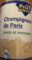 Mängden socker i Champignons  de paris