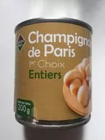 Mängden socker i Champignons de Paris Entiers