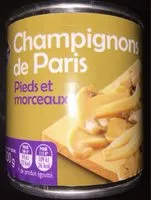 Mängden socker i Champignons de Paris pieds et morceaux