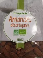 Mängden socker i Amandes Décortiquées
