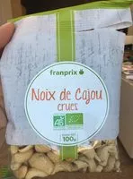 Mängden socker i Noix de cajou grillees bio