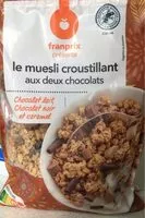 Mängden socker i Le muesli croustillant aux deux chocolats