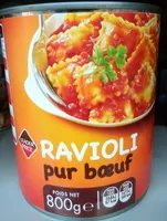 Mängden socker i Ravioli pur boeuf