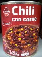Mängden socker i Chili con carne pur boeuf