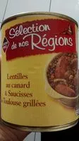 Mängden socker i Saucisses lentilles canard