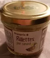Mängden socker i Rillettes pur canard