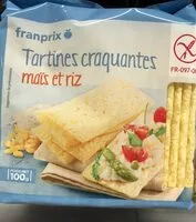 Mängden socker i Tartines craquantes maïs et riz
