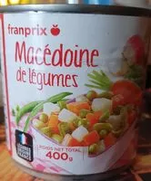 Mängden socker i Macédoine de légumes