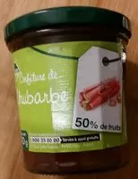 Mängden socker i Confiture de rhubarbe