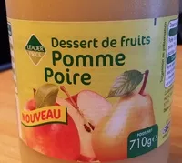 Mängden socker i Dessert de fruit pomme poire
