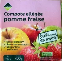 Mängden socker i Compote allégée pomme fraise