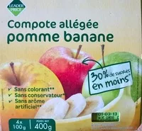 Mängden socker i Compote allégée pomme banane
