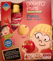 Mängden socker i Compote Gourde Pomme-fraise, 4x90g