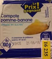 Mängden socker i Compote pomme banane