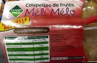 Mängden socker i Coupelle de Fruits Méli Mélo