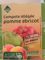 Mängden socker i Compote pomme, abricot allégée