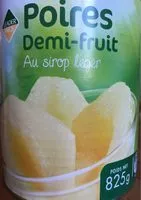 Mängden socker i Poires demi fruit au sirop leger