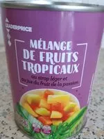 Mängden socker i Mélanges de fruits tropicaux