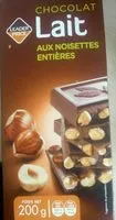 Mängden socker i Chocolat au lait noisettes entières