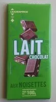 Mängden socker i Lait chocolat aux noisettes