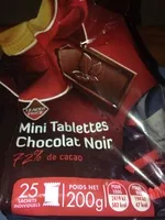 Mängden socker i Mini tablettes chocolat noir