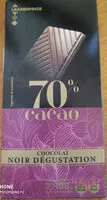 Mängden socker i Chocolat noir degustation 70% de cacao